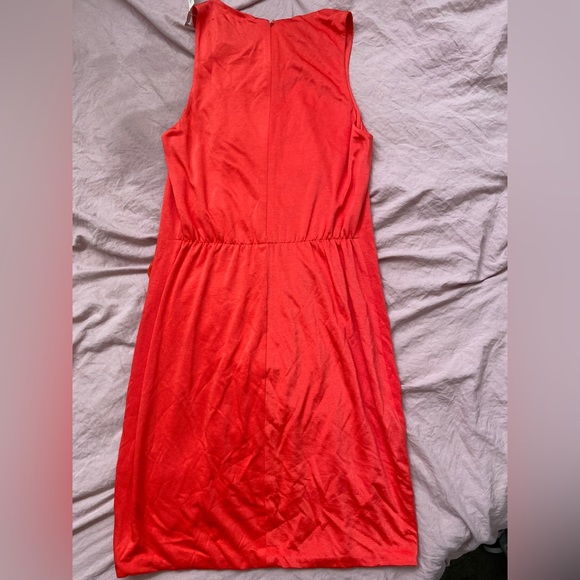 3.1 Phillip Lim Orange Stretch Knit Chiffon Ruffled Embellished Mini Dress - Picture 4 of 7